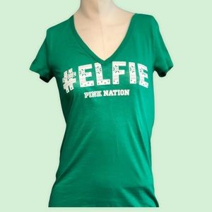 #ELFIE T Shirt By Pink Nation Short Sleeve Green Size Small NWOT